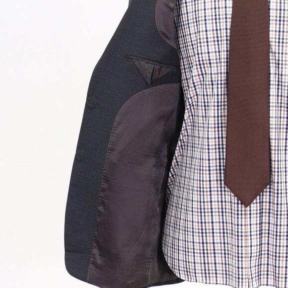 Ralph Lauren 40R Gray Solid 2-Button Sport Coat Blazer Jacket G384 - Picture 9 of 11